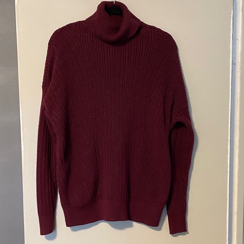 Lord & Taylor Deep burgundyTurtleneck Sweater